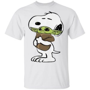 Snoopy Hug Baby Yoda Shirt, Long Sleeve, Hoodie