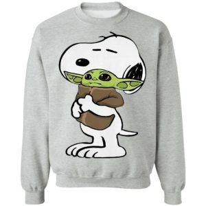 Snoopy Hug Baby Yoda Shirt, Long Sleeve, Hoodie