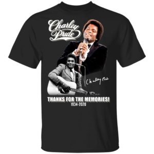 Charley Pride signature thanks for the memories 1934 2020 shirt