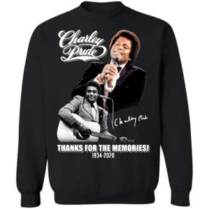 Charley Pride signature thanks for the memories 1934 2020 shirt