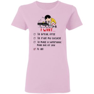 Freddie Mercury Play Piano I Want To Break Free To Ride My Bicycle To Make A Supersonic Man Out Of You Shirt