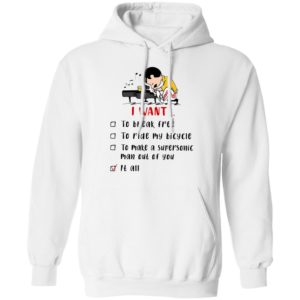 Freddie Mercury Play Piano I Want To Break Free To Ride My Bicycle To Make A Supersonic Man Out Of You Shirt
