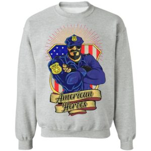 Police Man Ameican Heroes Us Flag Shirt