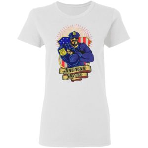 Police Man Ameican Heroes Us Flag Shirt