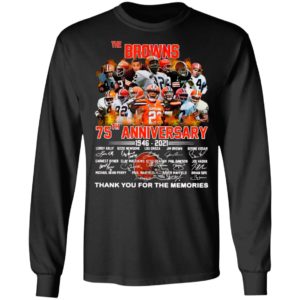 The Cleveland Browns 75th Anniversary 1946 2021 Thank You For The Memories Signatures Shirt