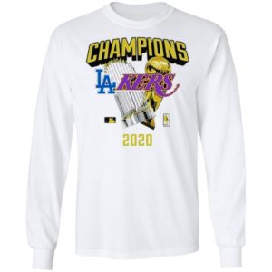 Los Angeles Dodgers Lakers 2020 World Champions Trophies Shirt