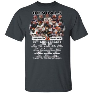 Cincinnati Bengals 55th anniversary thank you for the memories shirt