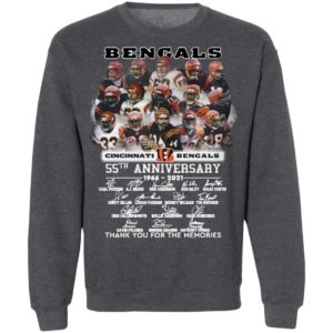 Cincinnati Bengals 55th anniversary thank you for the memories shirt