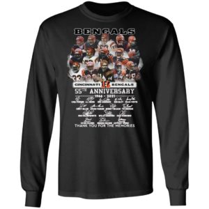 Cincinnati Bengals 55th anniversary thank you for the memories shirt