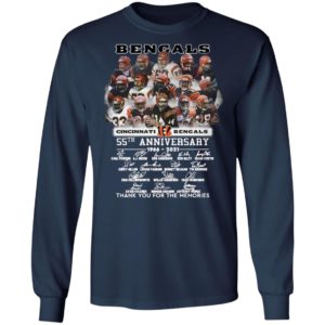 Cincinnati Bengals 55th anniversary thank you for the memories shirt