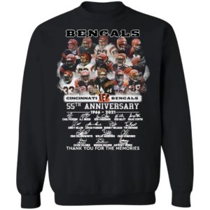 Cincinnati Bengals 55th anniversary thank you for the memories shirt