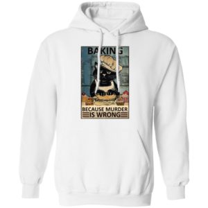 Baking Because Murder Is Wrong Black Cat Vintage Shirt
