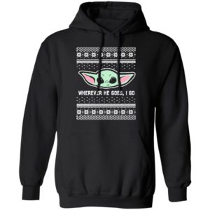 Baby Yoda Where He Goes I Go Ugly Christmas Sweater