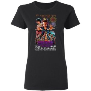 Stranger Things 5th Anniversary 2016 2021 Thank You For The Memories Signatures Shirt
