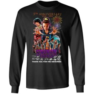Stranger Things 5th Anniversary 2016 2021 Thank You For The Memories Signatures Shirt