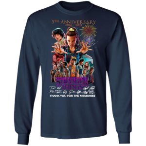 Stranger Things 5th Anniversary 2016 2021 Thank You For The Memories Signatures Shirt