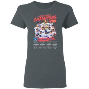 Los Angeles Dodgers Live Breathe Blue Signatures World Series Champions Shirt