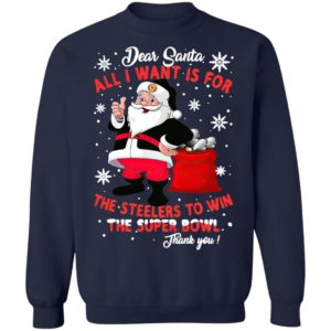 Dear Santa all I want is for the Chiefs to win the super bowl thank you Christmas shirt