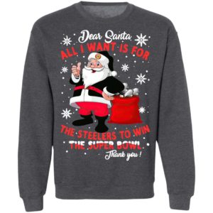 Dear Santa all I want is for the Chiefs to win the super bowl thank you Christmas shirt