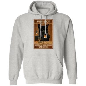 Whisky Because Murder Is Wrong Black Cat Vintage Shirt