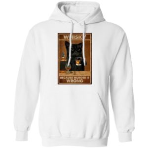 Whisky Because Murder Is Wrong Black Cat Vintage Shirt
