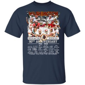 Washington Redskins 90th Anniversary 1932 2022 Thank You For The Memories Signatures Shi
