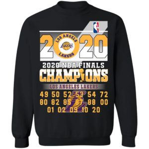 Los Angeles Lakers 2020 Nba Finals Champions 49 50 52 53 54 Shirt