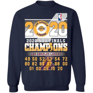 Los Angeles Lakers 2020 Nba Finals Champions 49 50 52 53 54 Shirt