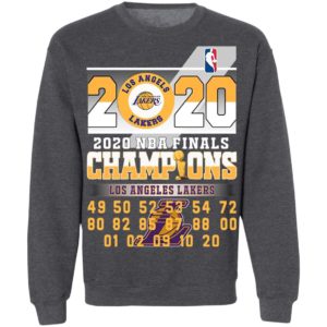 Los Angeles Lakers 2020 Nba Finals Champions 49 50 52 53 54 Shirt