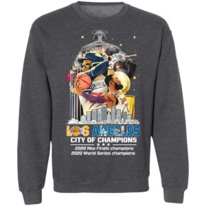 Los Angeles Lakers And Los Angeles Dodgers City Of Champions 2020 Nba Finals World Series Shirt