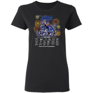 The New York Giants 95th Anniversary 1925 2020 Thank You For The Memories Signatures Shirt