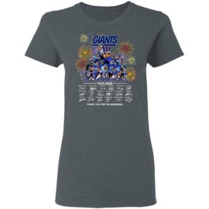 The New York Giants 95th Anniversary 1925 2020 Thank You For The Memories Signatures Shirt