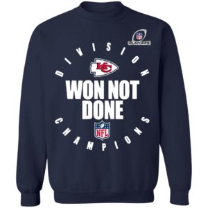 Kansas City Chiefs 2020 AFC West Division Champions Won Not Done shirt