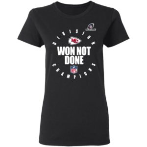 Kansas City Chiefs 2020 AFC West Division Champions Won Not Done shirt