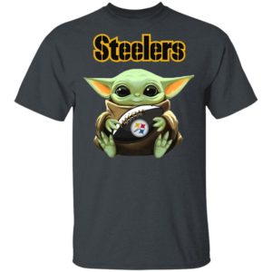 Baby Yoda Hug Steelers Symbol Shirt