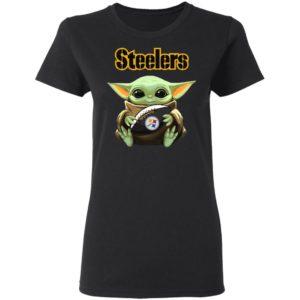 Baby Yoda Hug Steelers Symbol Shirt