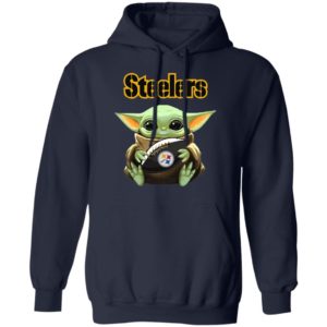 Baby Yoda Hug Steelers Symbol Shirt