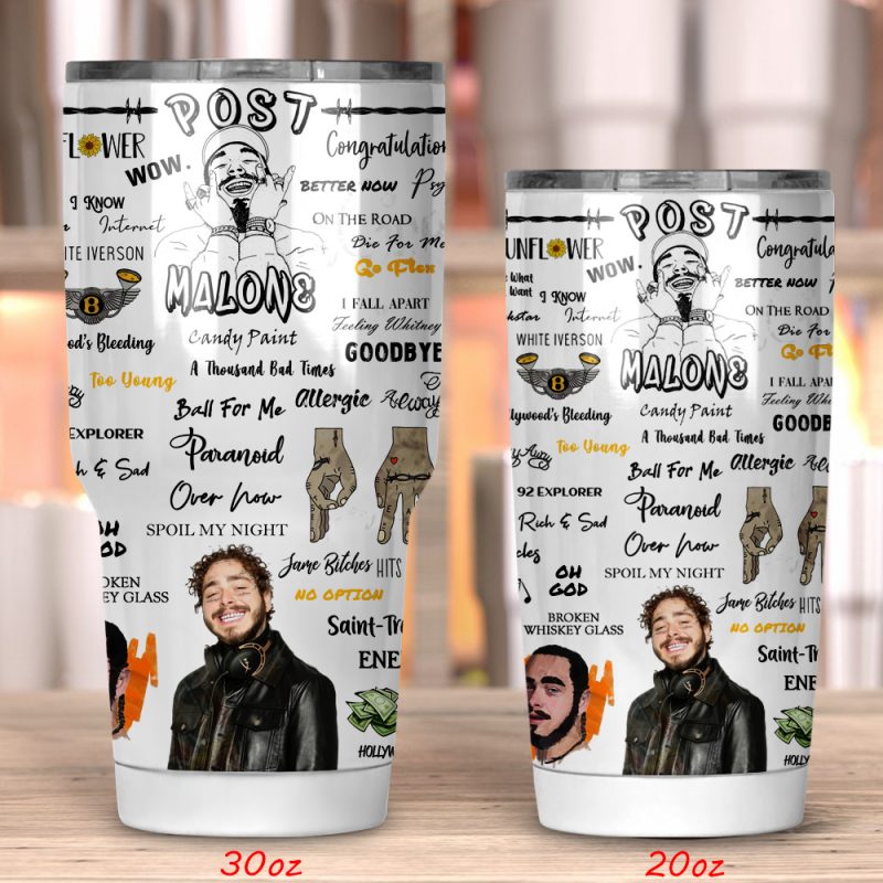 Post Malone Tumbler 20oz 30oz Post Malone Tumbler 20oz 30oz