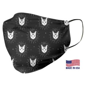Black Cat Pattern Face Mask