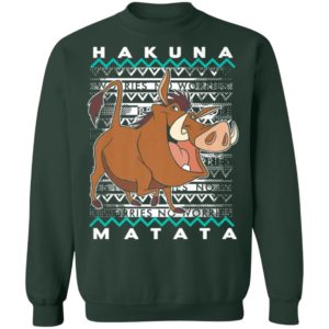 Disney Lion King Pumba Ugly Christmas Sweater