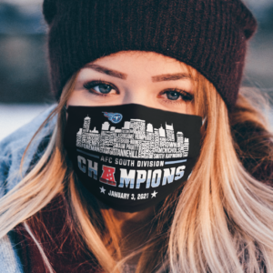 Tennessee Titans 2020 AFC South Division Champions January 3 2021 face mask