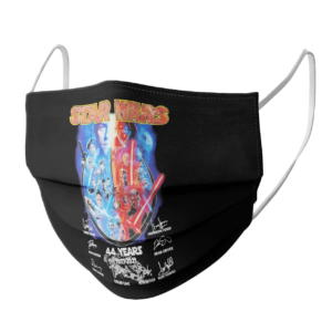 Star Wars 44 years 1977 2021 signatures face mask