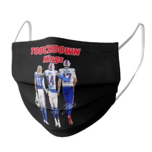 Cole Beasley Stefon Diggs and Josh Allen Buffalo Bills touchdown Kings signatures face mask
