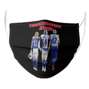 Cole Beasley Stefon Diggs and Josh Allen Buffalo Bills touchdown Kings signatures face mask