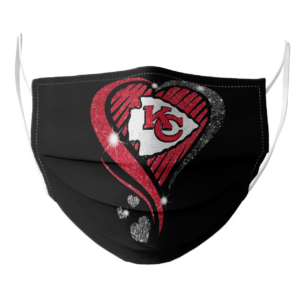 Heart Diamond Kansas City Chiefs Super Bowl Champions face mask