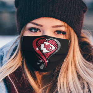 Heart Diamond Kansas City Chiefs Super Bowl Champions face mask