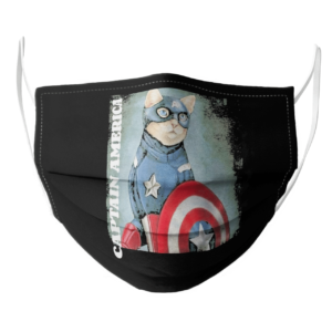 Cat Captain America face mask