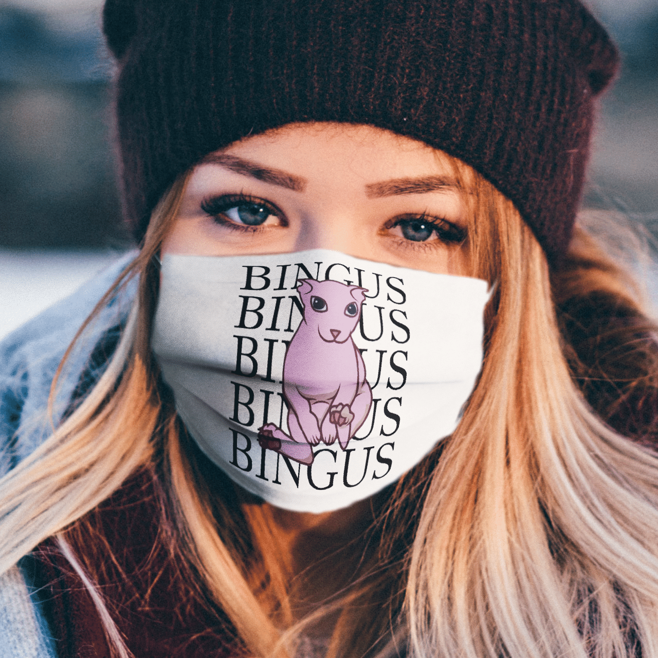 Praise Bingus face mask Praise Bingus face mask