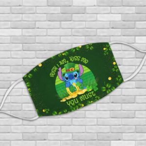 Leprechaun Stitch I Am Irish Kiss Me You Must St Patrick’s Day Face Mask