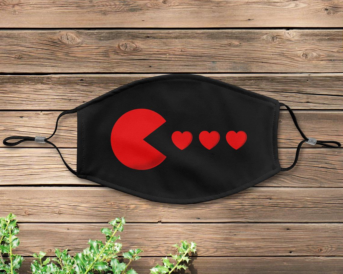 Hearts Happy Valentine Day Face Mask Cover